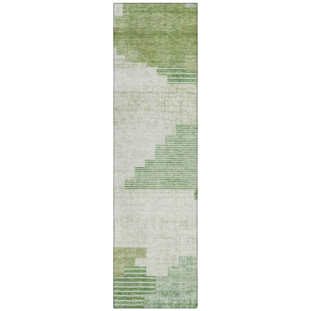 Machine Washable Indoor/Outdoor Chantille Sage 2'3" x 7'6" Runner Rug. Picture 1