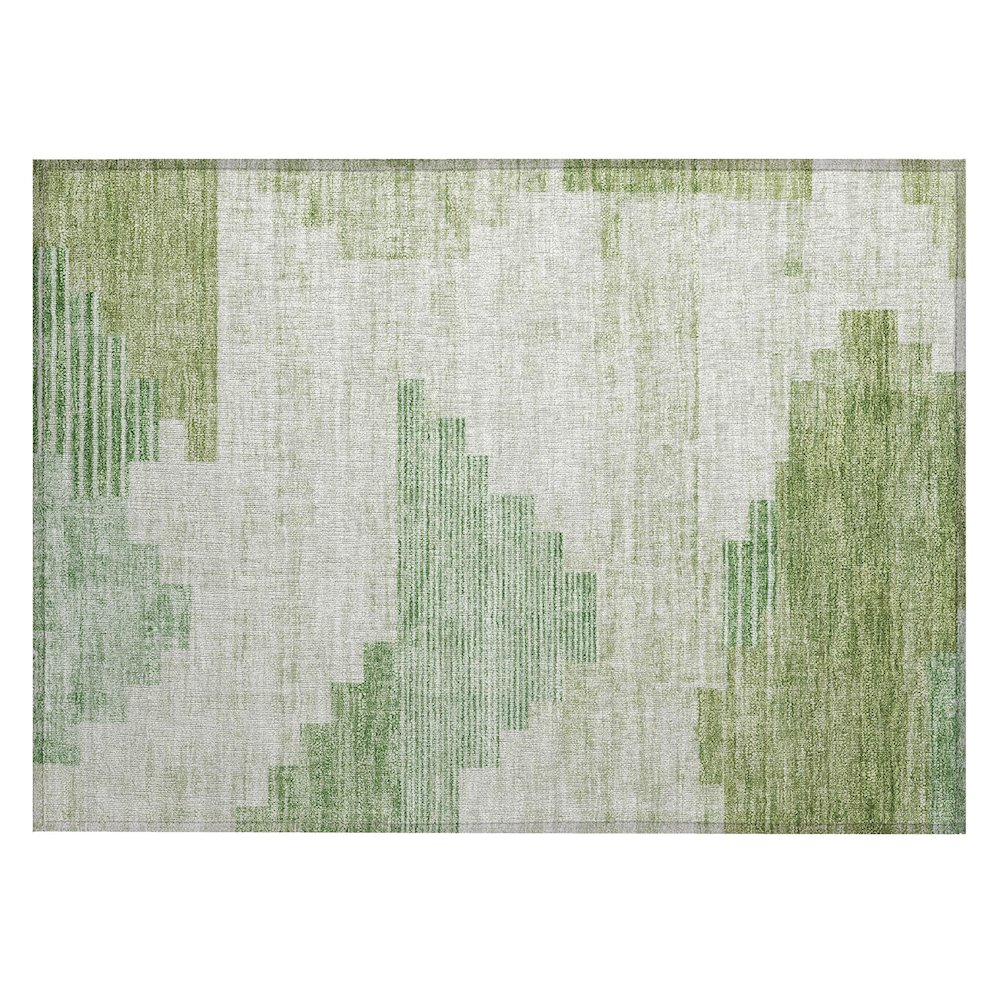 Machine Washable Indoor/Outdoor Chantille Sage 1'8" x 2'6" Rug. Picture 1