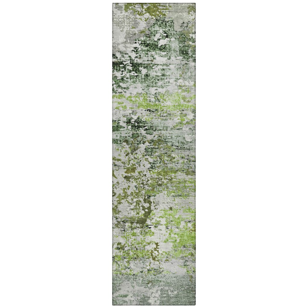 Machine Washable Indoor/Outdoor Chantille Aloe 2'3" x 7'6" Runner Rug. Picture 1