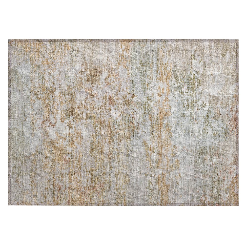 Machine Washable Indoor/Outdoor Chantille Coral 1'8" x 2'6" Rug. Picture 1