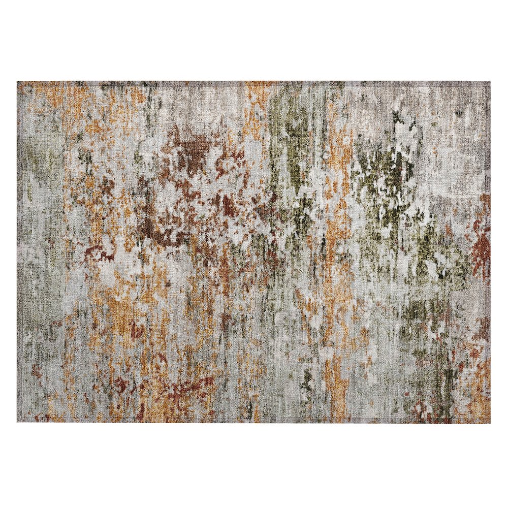 Machine Washable Indoor/Outdoor Chantille Terracotta 1'8" x 2'6" Rug. Picture 1