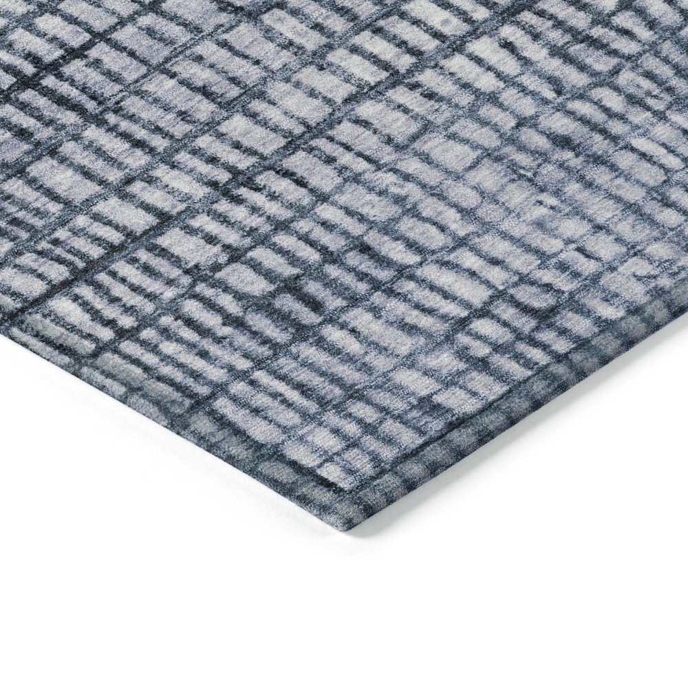 Machine Washable Indoor/Outdoor Chantille Blue 1'8" x 2'6" Rug. Picture 3