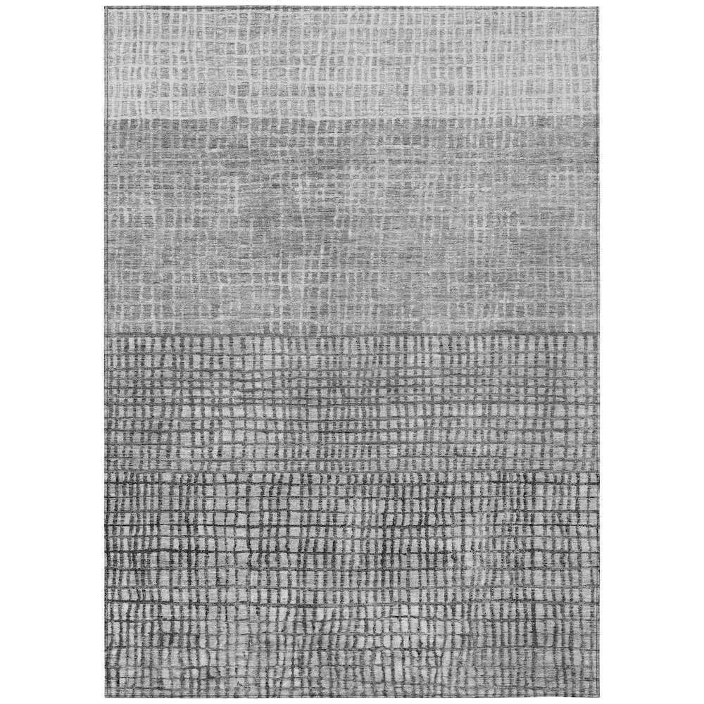 Machine Washable Indoor/Outdoor Chantille Gray 2'6" x 3'10" Rug. Picture 1