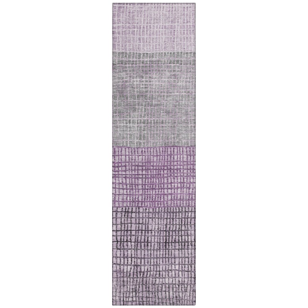 Machine Washable Indoor/Outdoor Chantille Plum 2'3" x 7'6" Runner Rug. Picture 1