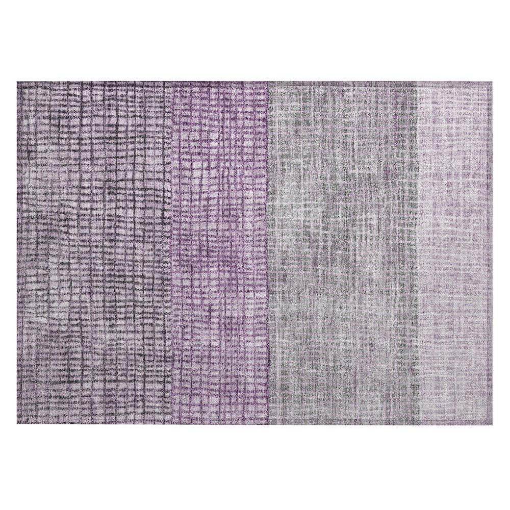 Machine Washable Indoor/Outdoor Chantille Plum 1'8" x 2'6" Rug. Picture 1