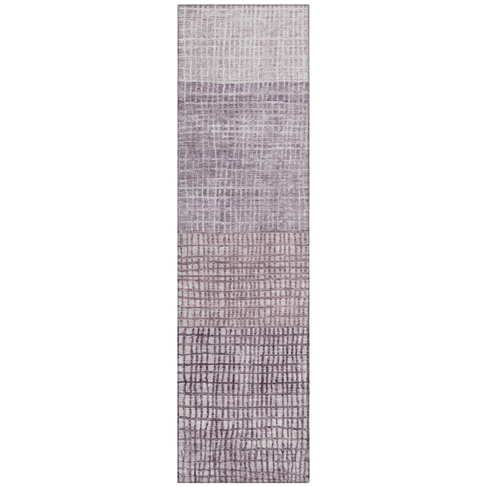 Machine Washable Indoor/Outdoor Chantille Purple 2'3" x 7'6" Runner Rug. Picture 1