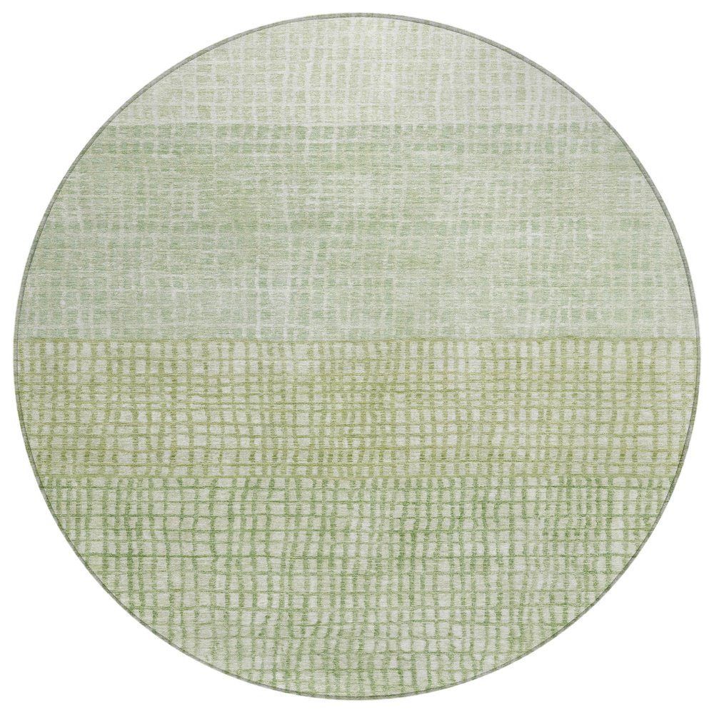 Machine Washable Indoor/Outdoor Chantille Sage 8' x 8' Round Rug. Picture 1