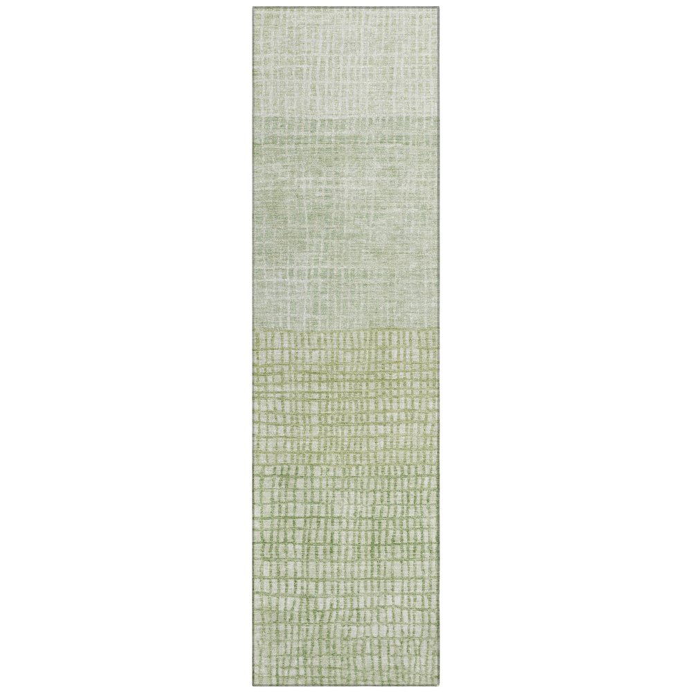 Machine Washable Indoor/Outdoor Chantille Sage 2'3" x 7'6" Runner Rug. Picture 1