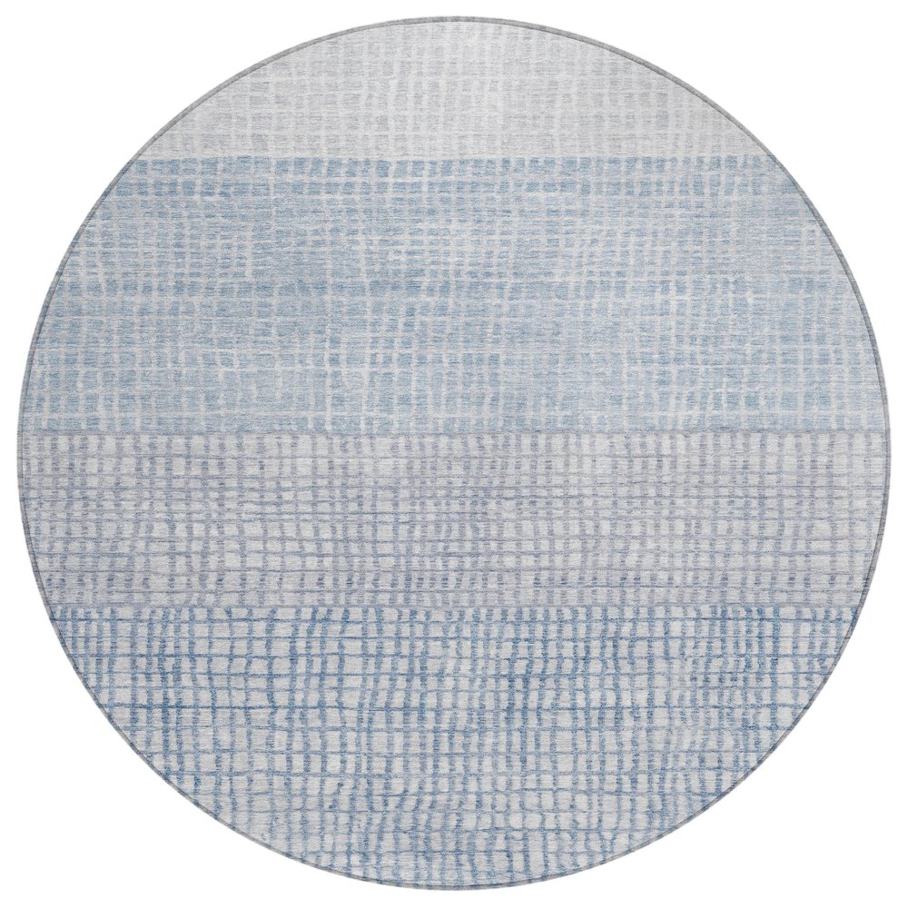 Machine Washable Indoor/Outdoor Chantille Sky 8' x 8' Round Rug. Picture 1