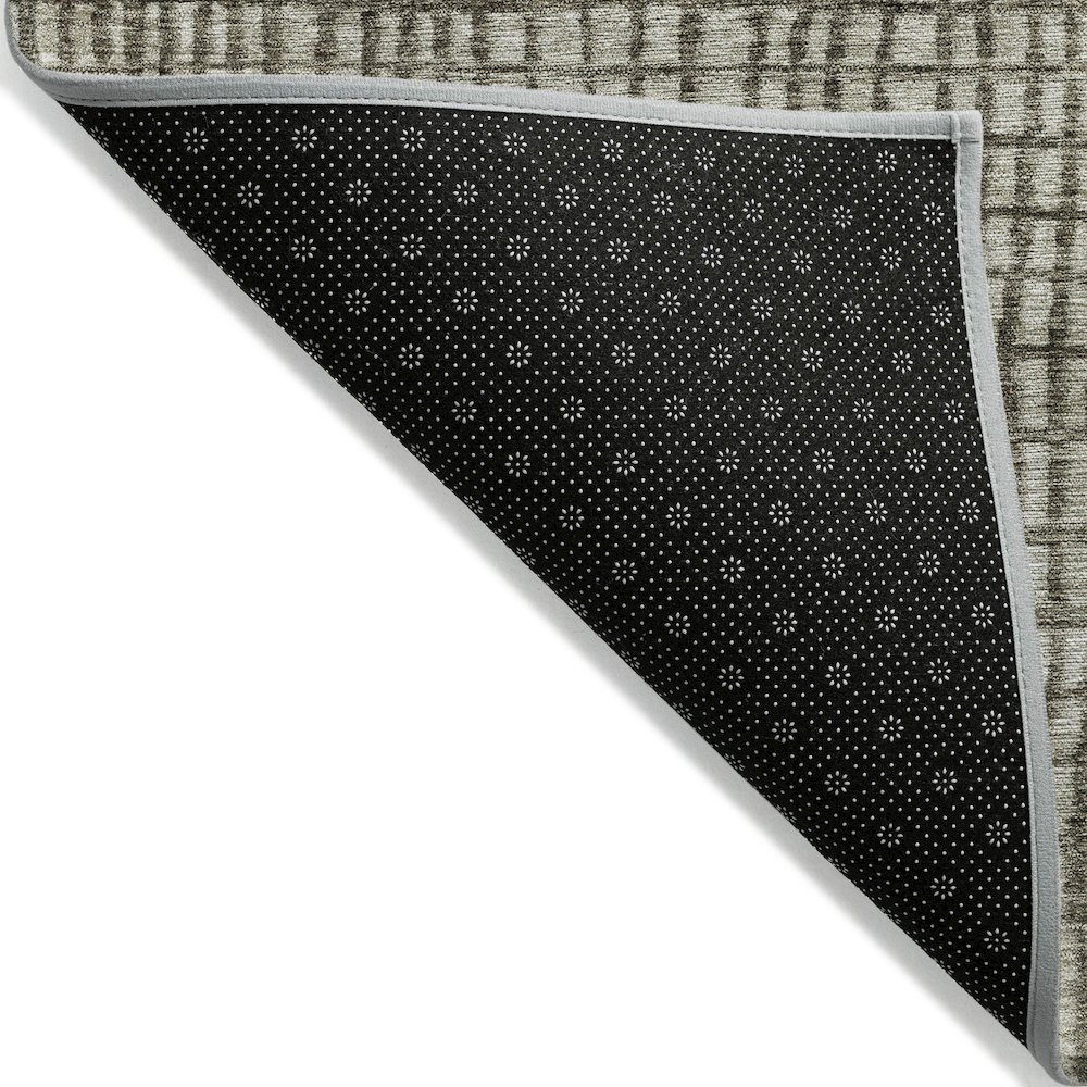 Machine Washable Indoor/Outdoor Chantille Taupe 1'8" x 2'6" Rug. Picture 2