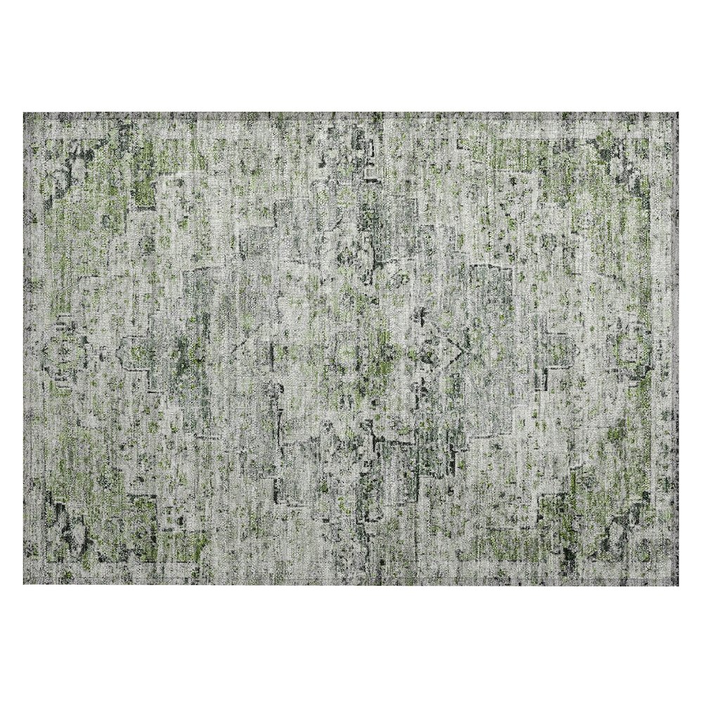 Machine Washable Indoor/Outdoor Chantille Aloe 1'8" x 2'6" Rug. Picture 1
