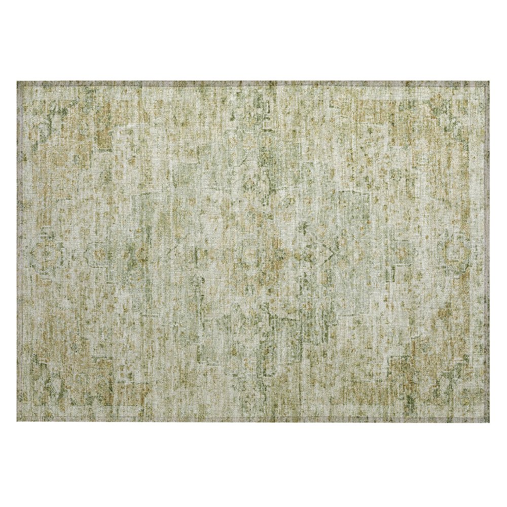Machine Washable Indoor/Outdoor Chantille Sage 1'8" x 2'6" Rug. Picture 1