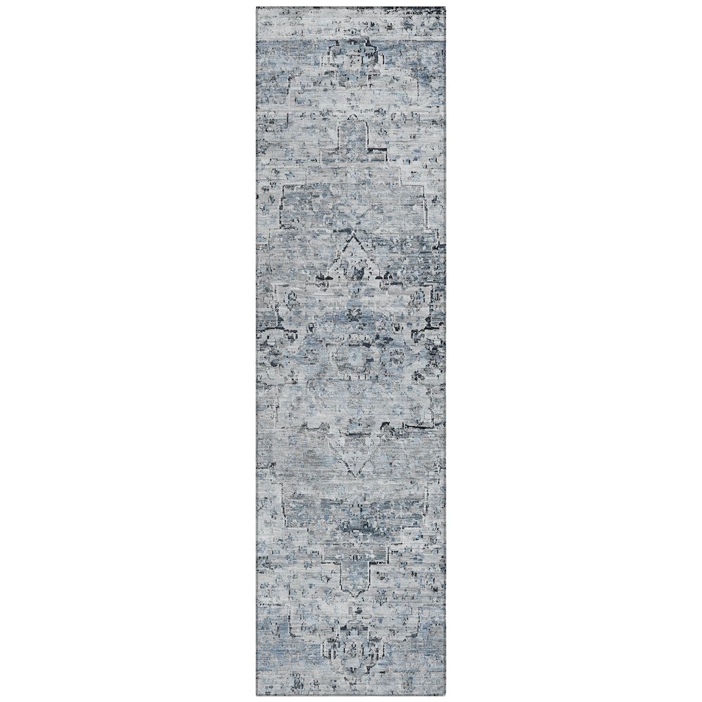 Machine Washable Indoor/Outdoor Chantille Sky 2'3" x 7'6" Runner Rug. Picture 1