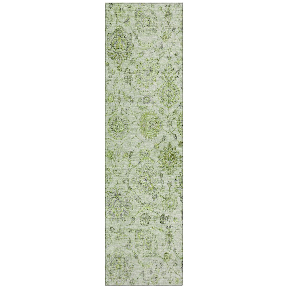 Machine Washable Indoor/Outdoor Chantille Aloe 2'3" x 7'6" Runner Rug. Picture 1