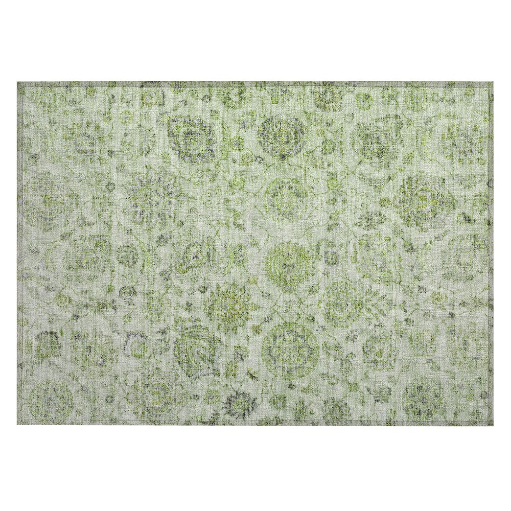 Machine Washable Indoor/Outdoor Chantille Aloe 1'8" x 2'6" Rug. Picture 1