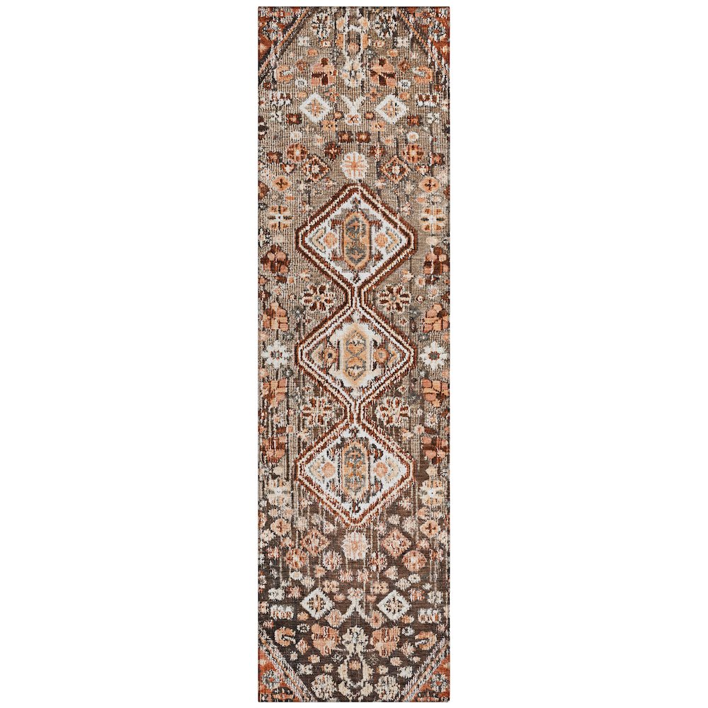 Machine Washable Indoor/Outdoor Chantille Fudge 2'3" x 7'6" Runner Rug. Picture 1