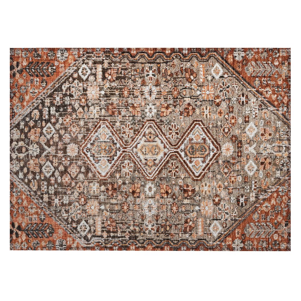 Machine Washable Indoor/Outdoor Chantille Fudge 1'8" x 2'6" Rug. Picture 1