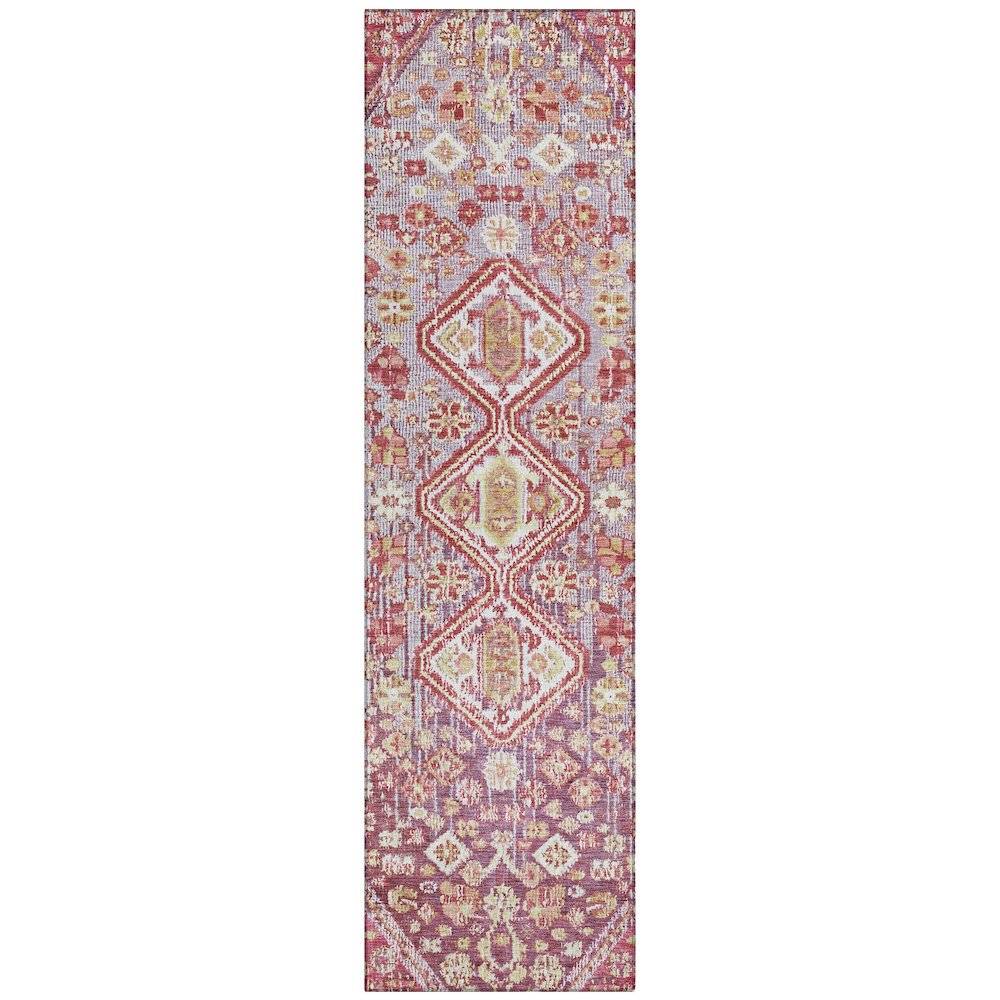 Machine Washable Indoor/Outdoor Chantille Merlot 2'3" x 7'6" Runner Rug. Picture 1
