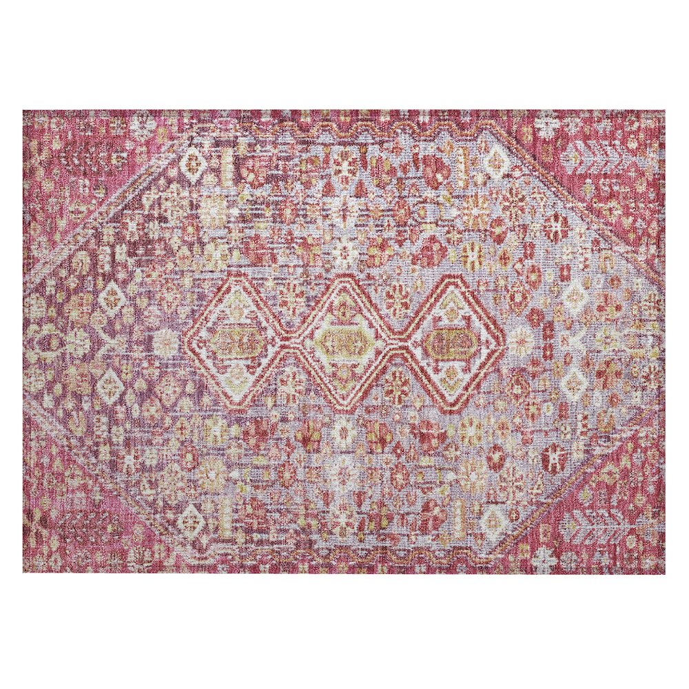 Machine Washable Indoor/Outdoor Chantille Merlot 1'8" x 2'6" Rug. Picture 1