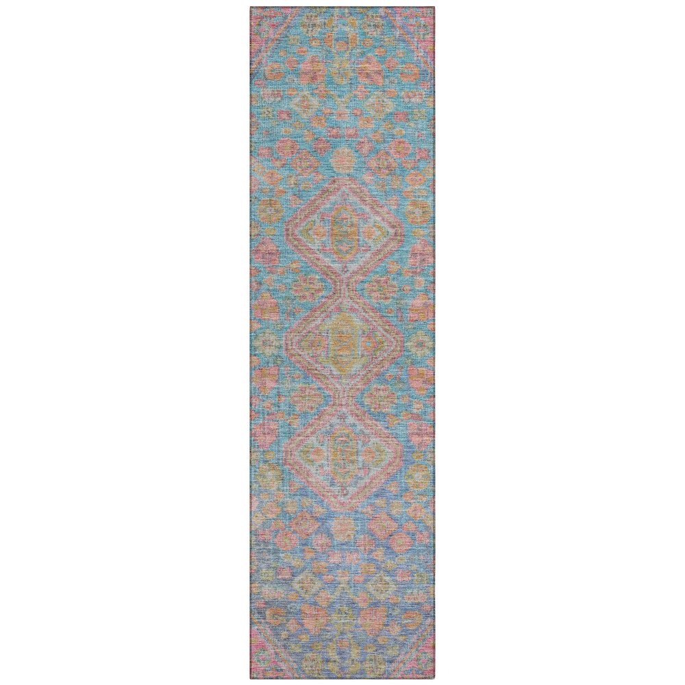 Machine Washable Indoor/Outdoor Chantille Sky 2'3" x 7'6" Runner Rug. Picture 1