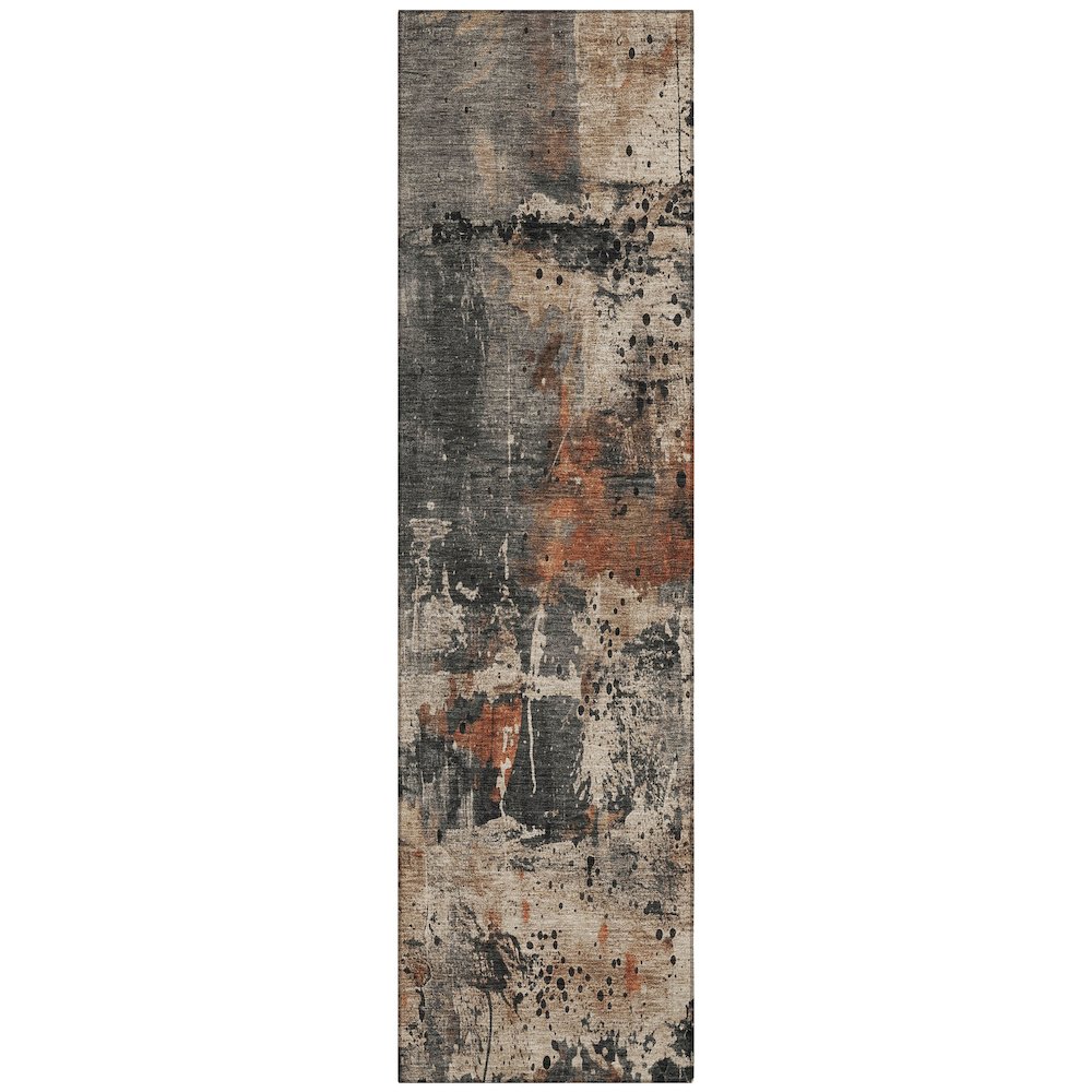 Machine Washable Indoor/Outdoor Chantille Taupe 2'3" x 7'6" Runner Rug. Picture 1