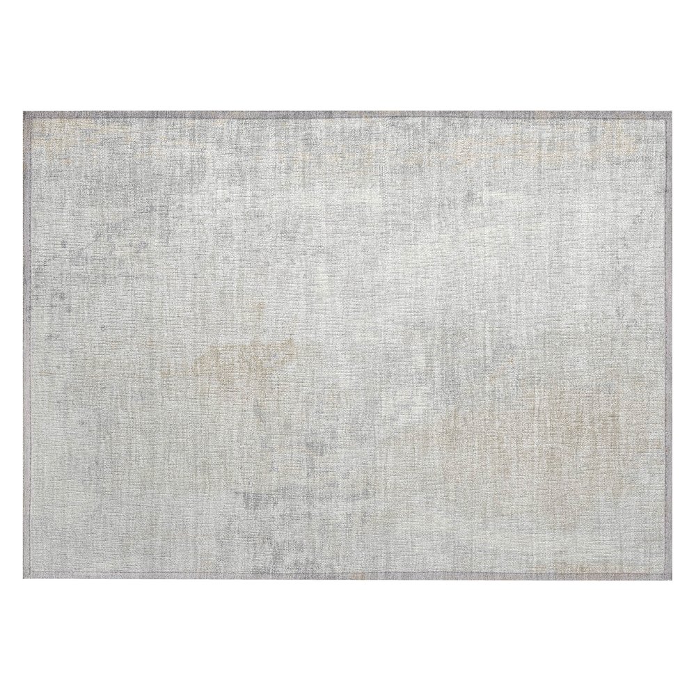 Machine Washable Indoor/Outdoor Chantille Ivory 1'8" x 2'6" Rug. Picture 1