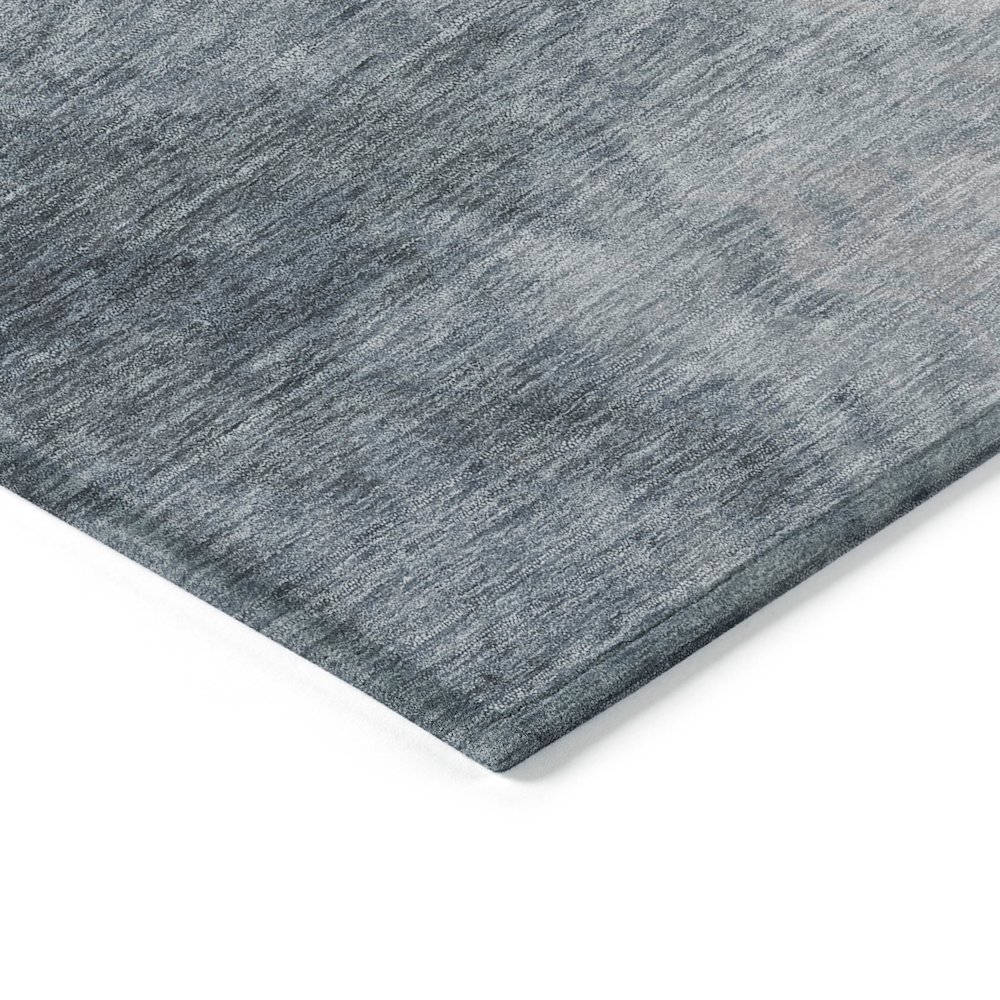 Machine Washable Indoor/Outdoor Chantille Gray 1'8" x 2'6" Rug. Picture 3