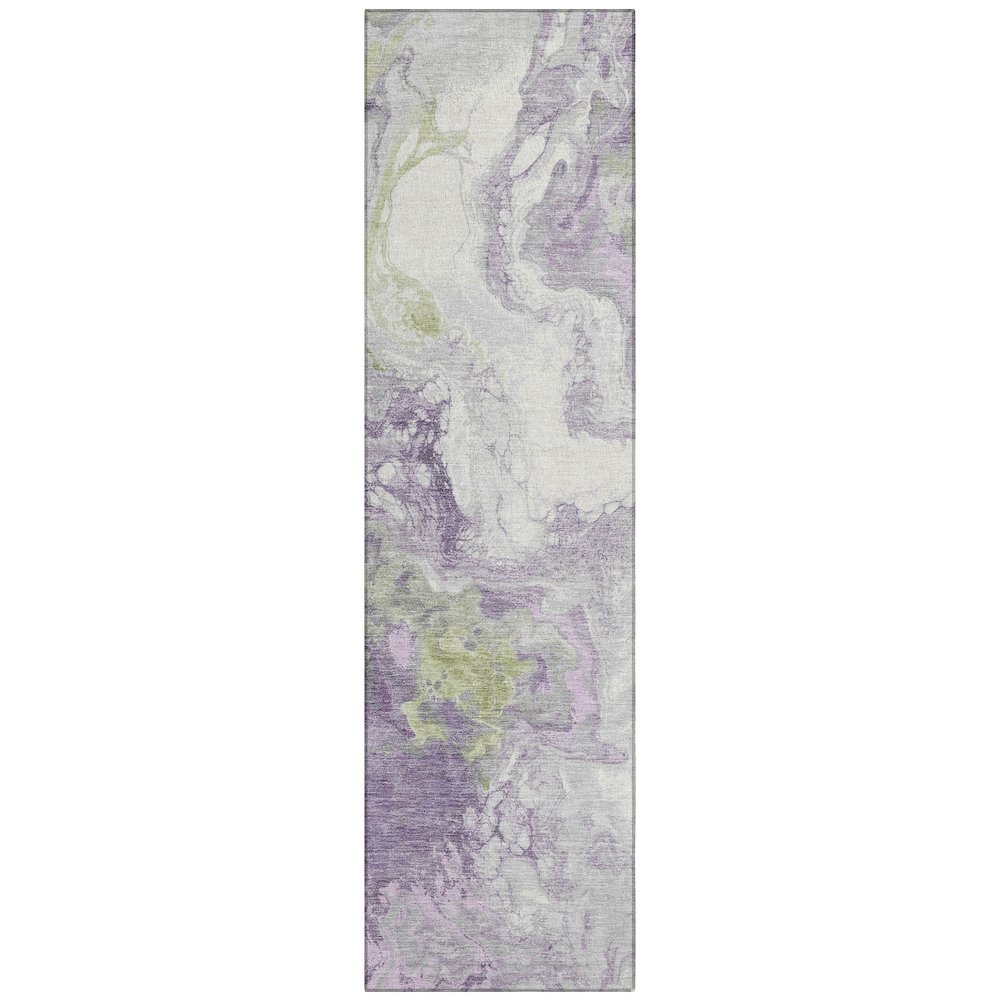Machine Washable Indoor/Outdoor Chantille Lavender 2'3" x 7'6" Runner Rug. Picture 1