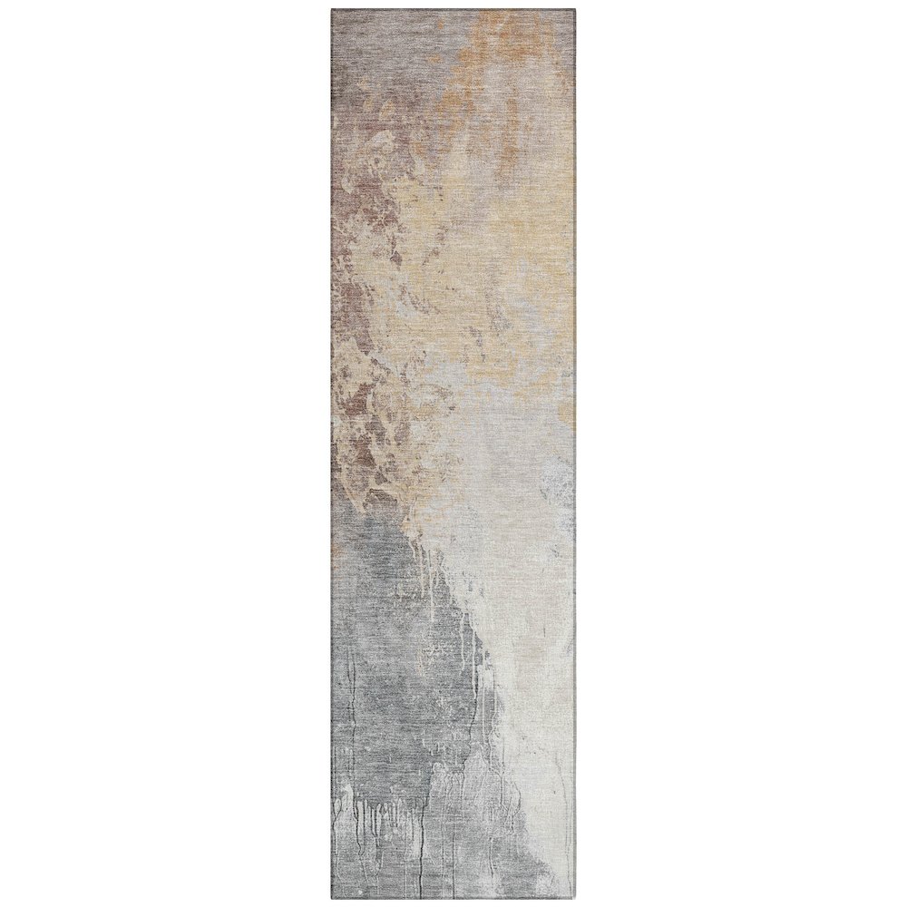 Machine Washable Indoor/Outdoor Chantille Coral 2'3" x 7'6" Runner Rug. Picture 1