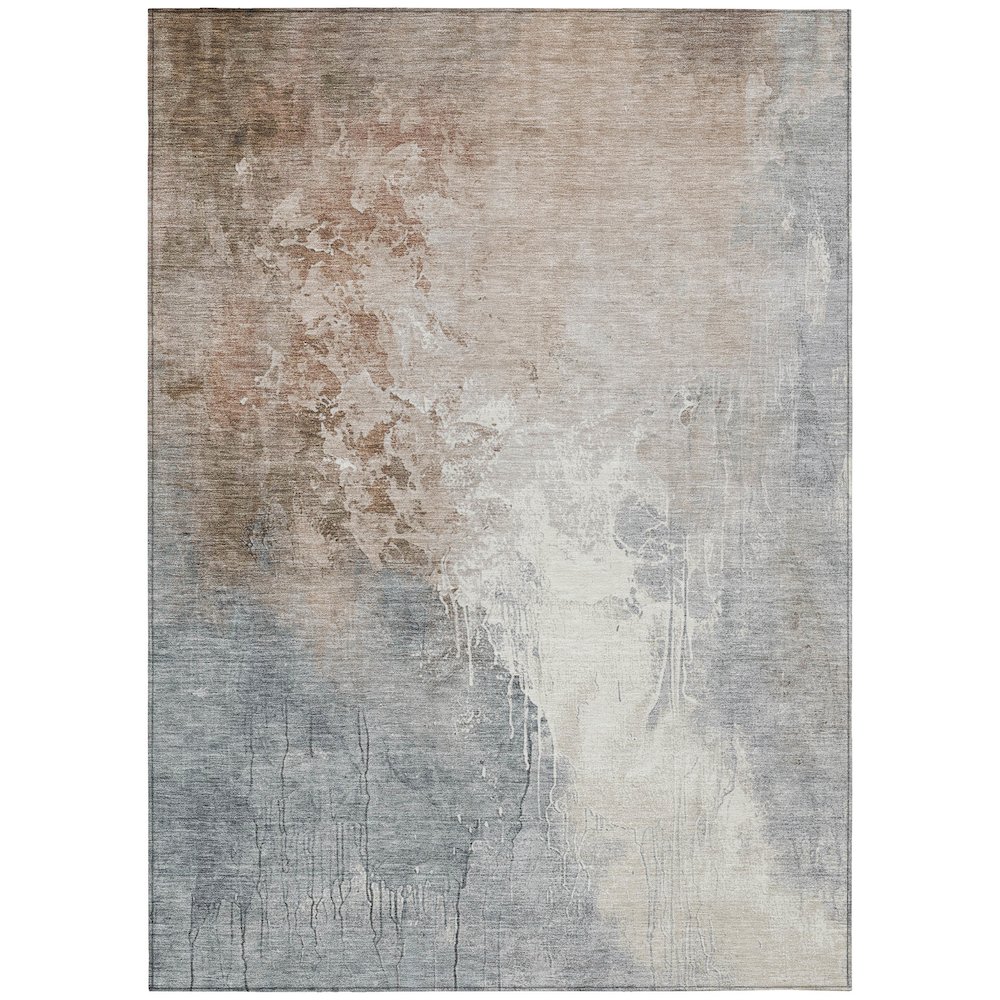 Machine Washable Indoor/Outdoor Chantille Paprika 2'6" x 3'10" Rug. Picture 1