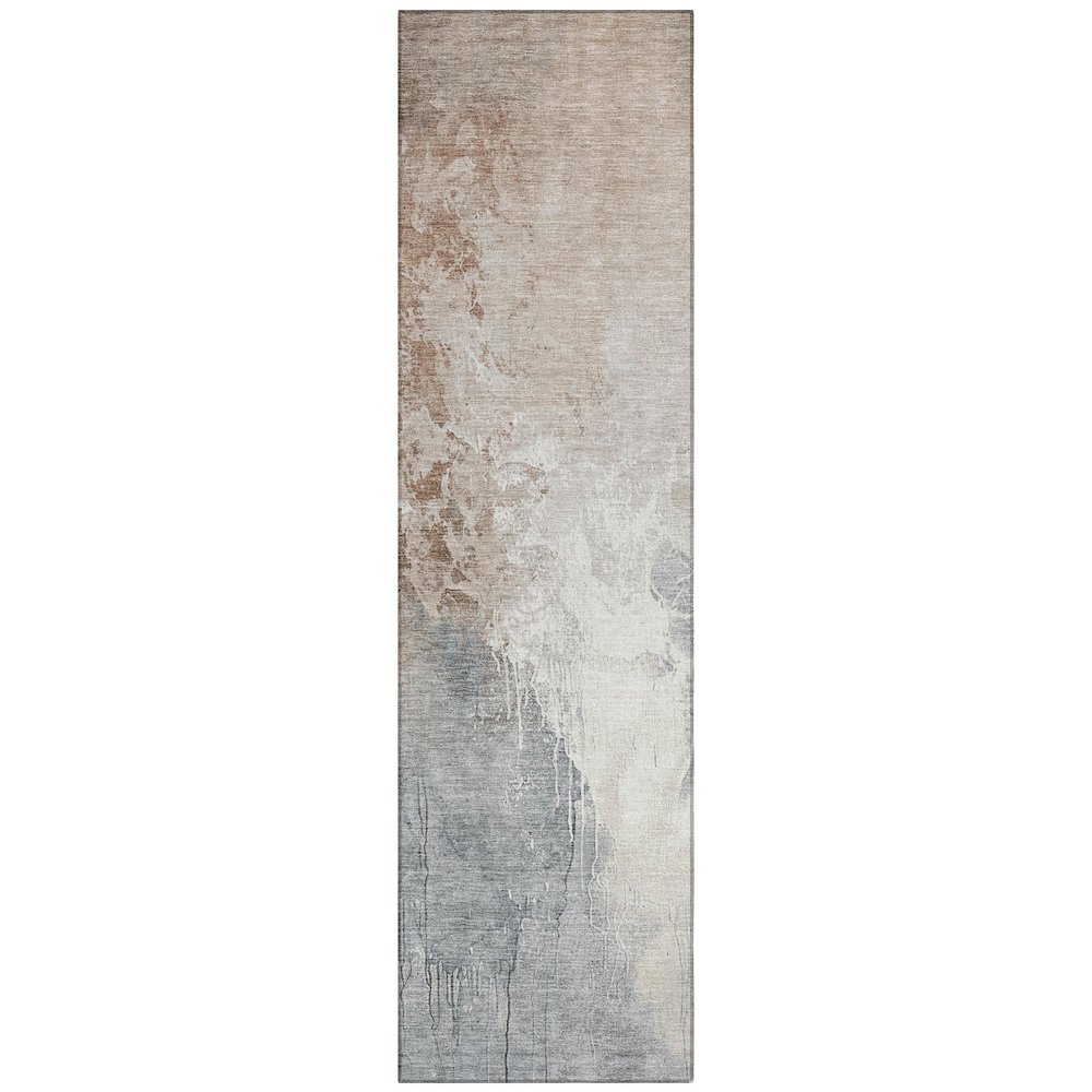 Machine Washable Indoor/Outdoor Chantille Paprika 2'3" x 7'6" Runner Rug. Picture 1