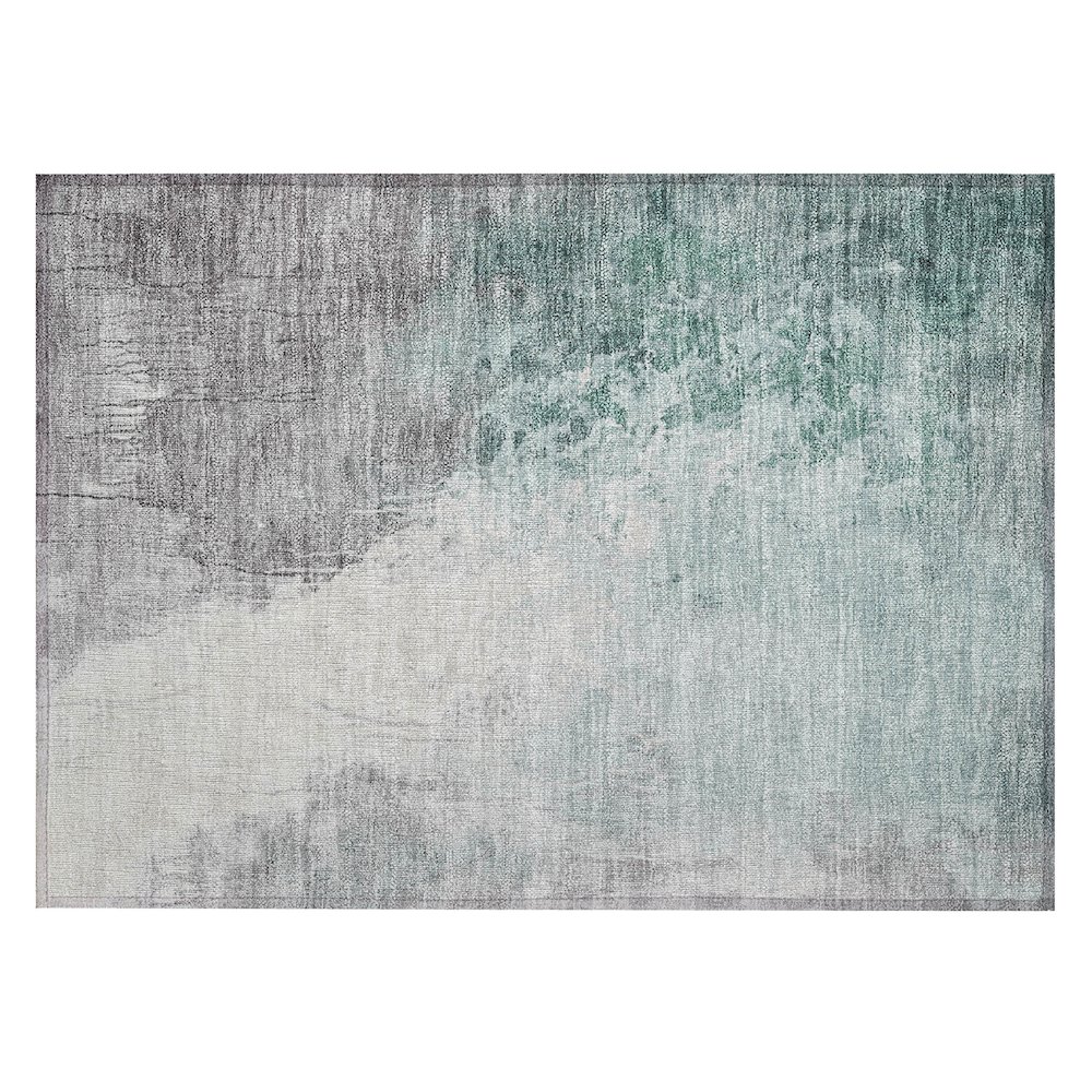 Machine Washable Indoor/Outdoor Chantille Seafoam 1'8" x 2'6" Rug. Picture 1