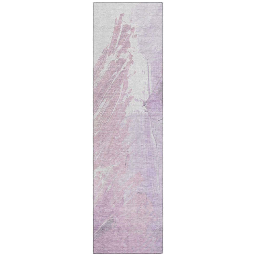 Machine Washable Indoor/Outdoor Chantille Lavender 2'3" x 7'6" Runner Rug. Picture 1