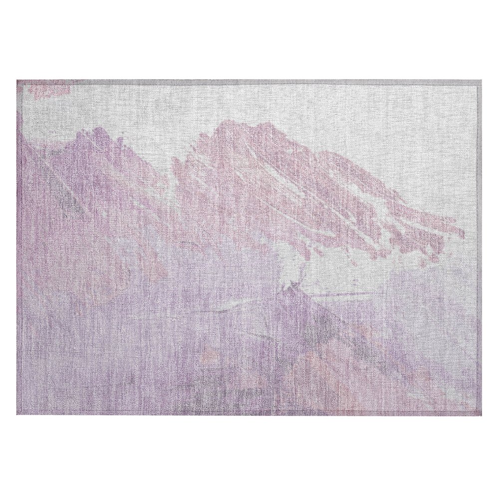 Machine Washable Indoor/Outdoor Chantille Lavender 1'8" x 2'6" Rug. Picture 1