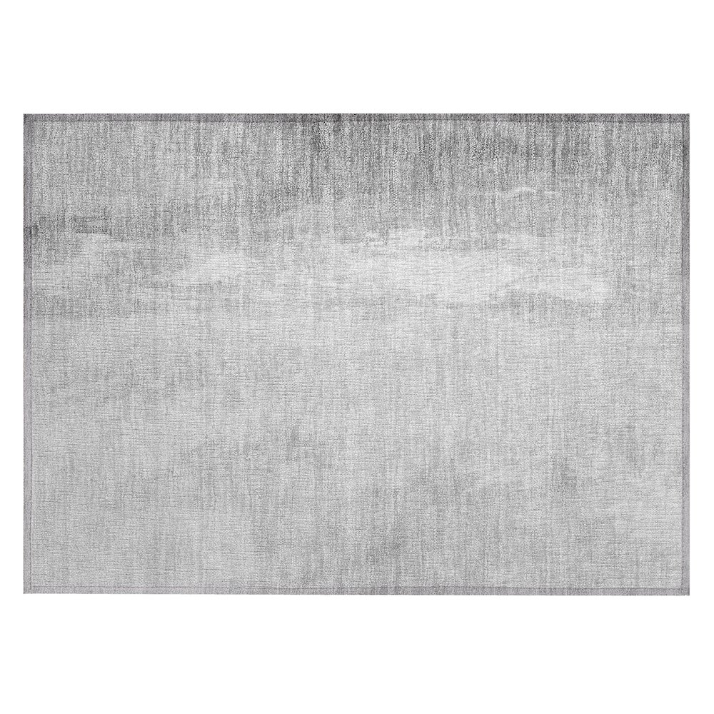 Machine Washable Indoor/Outdoor Chantille Gray 1'8" x 2'6" Rug. Picture 1