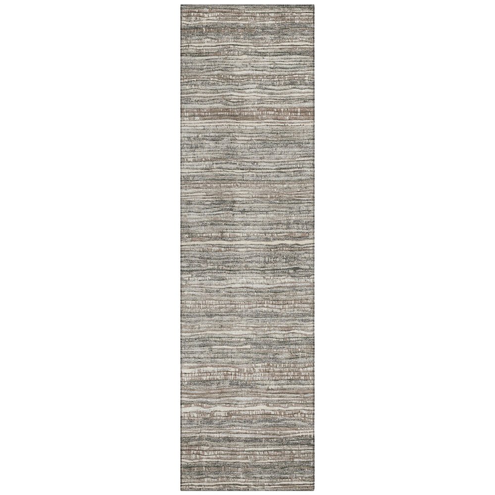 Machine Washable Indoor/Outdoor Chantille Beige 2'3" x 7'6" Runner Rug. Picture 1