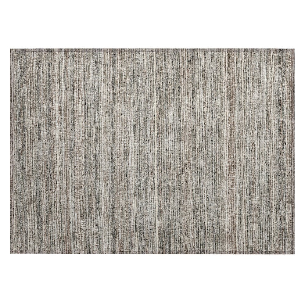 Machine Washable Indoor/Outdoor Chantille Beige 1'8" x 2'6" Rug. Picture 1
