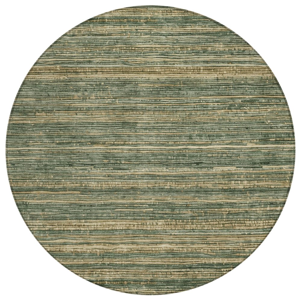 Machine Washable Indoor/Outdoor Chantille Fern 8' x 8' Round Rug. Picture 1