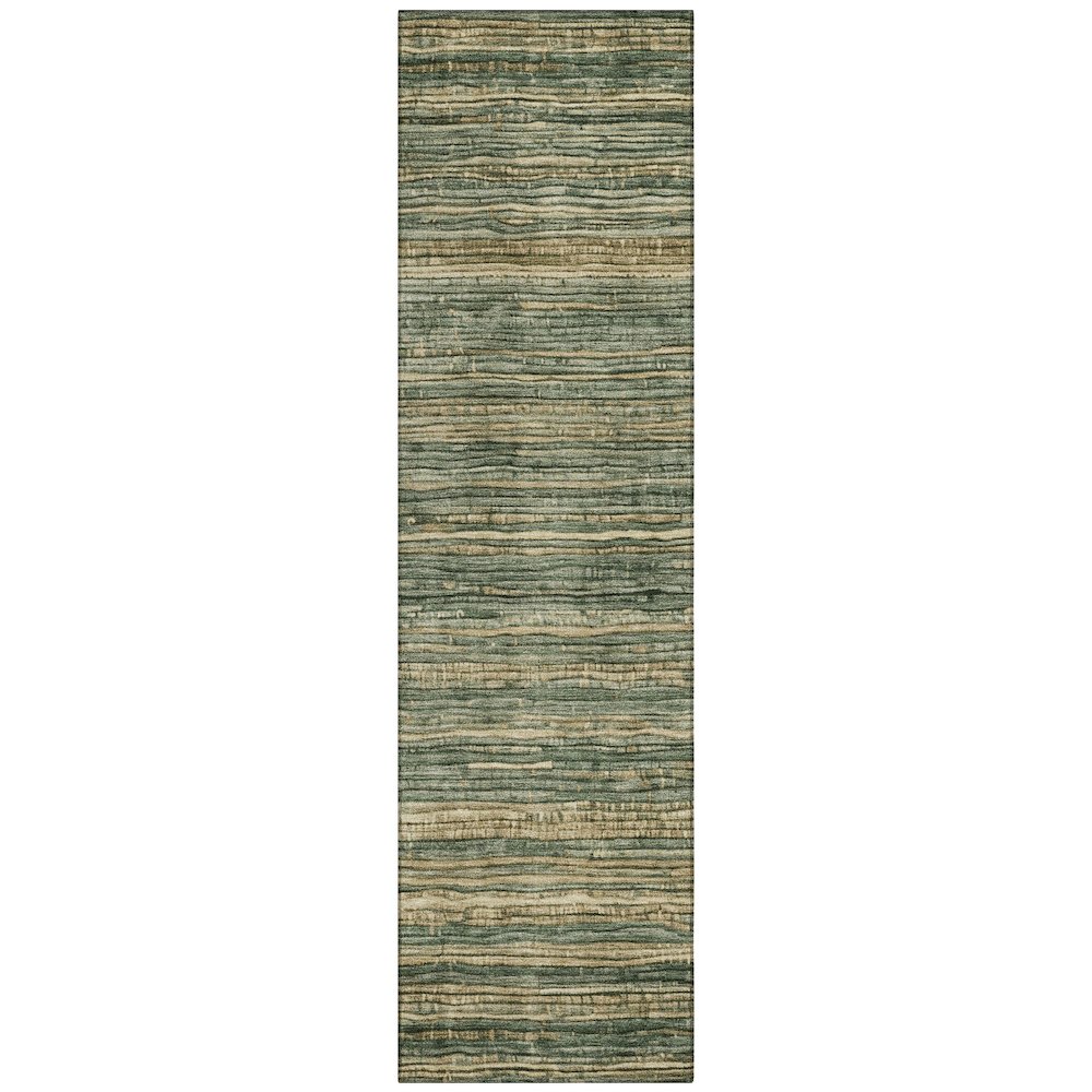 Machine Washable Indoor/Outdoor Chantille Fern 2'3" x 7'6" Runner Rug. Picture 1