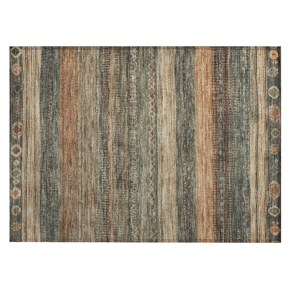 Machine Washable Indoor/Outdoor Chantille Fern 1'8" x 2'6" Rug. Picture 1