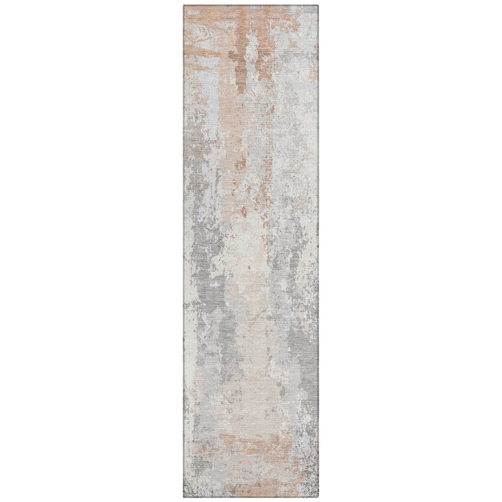 Machine Washable Indoor/Outdoor Chantille Coral 2'3" x 7'6" Runner Rug. Picture 1