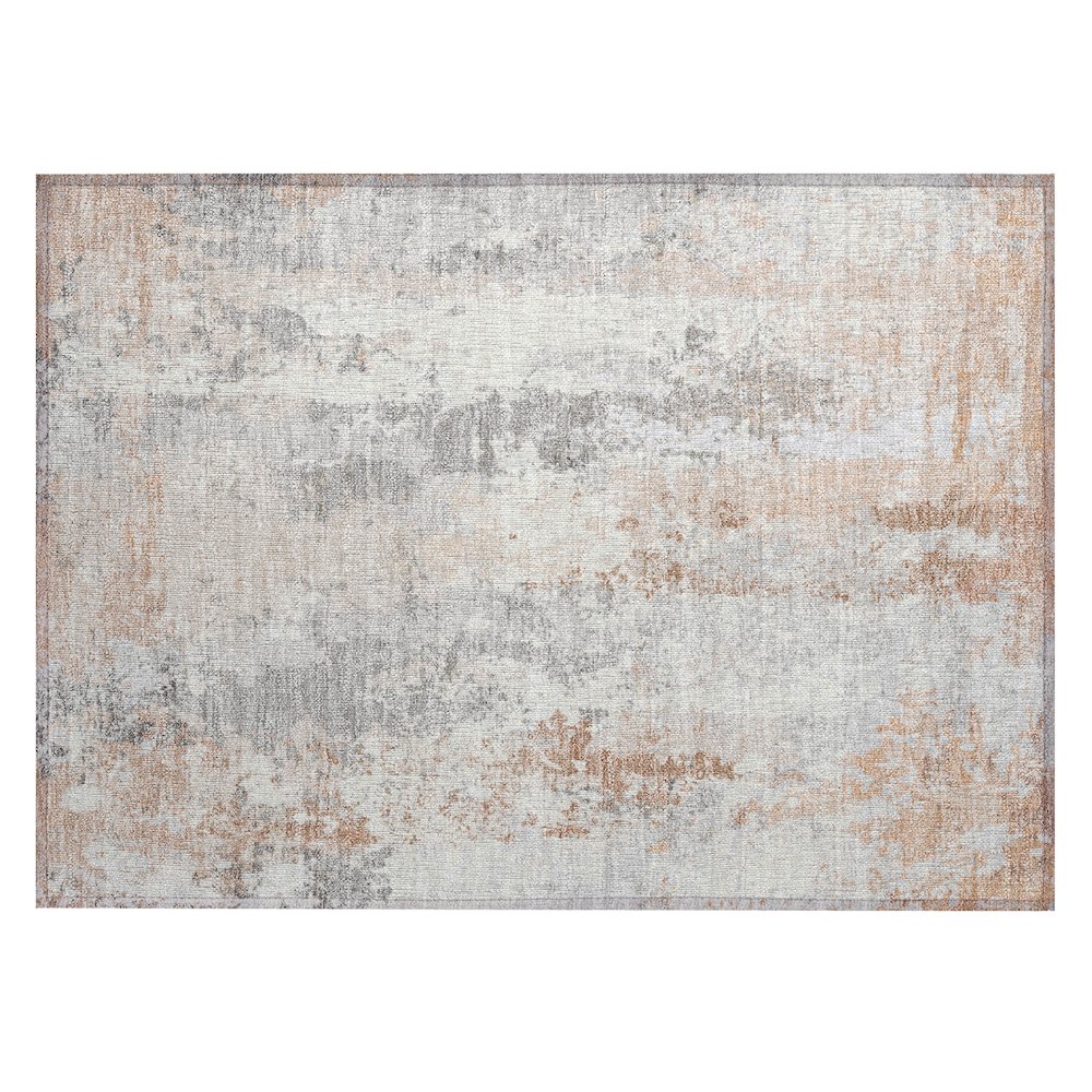 Machine Washable Indoor/Outdoor Chantille Coral 1'8" x 2'6" Rug. Picture 1