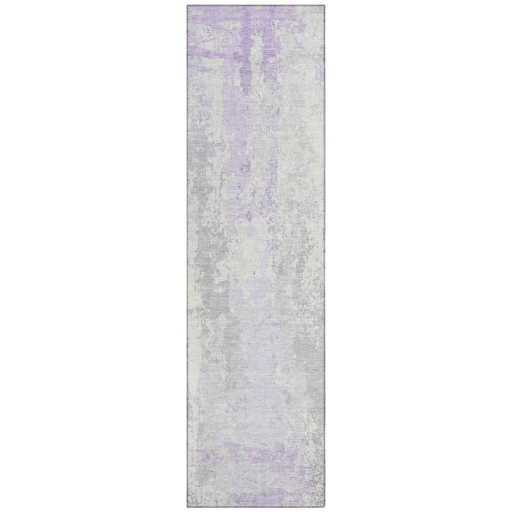 Machine Washable Indoor/Outdoor Chantille Lavender 2'3" x 7'6" Runner Rug. Picture 1
