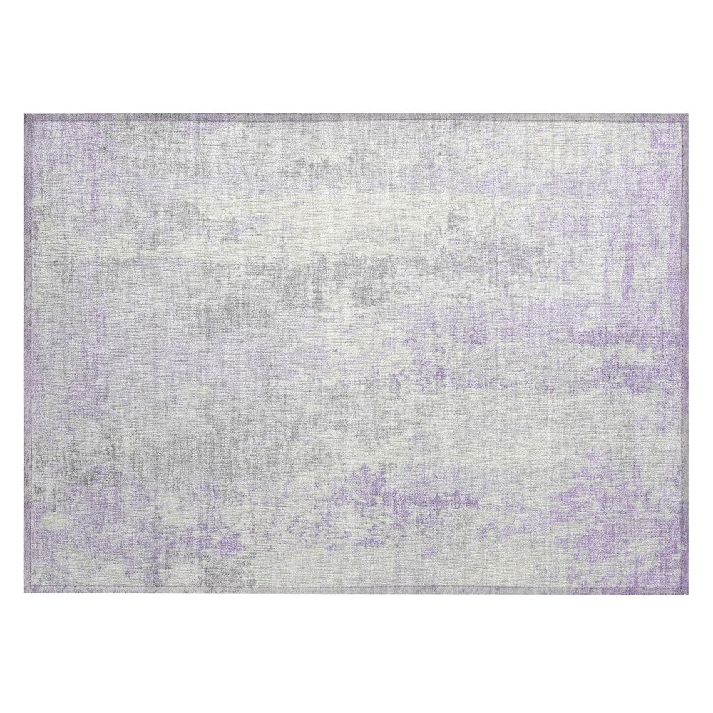 Machine Washable Indoor/Outdoor Chantille Lavender 1'8" x 2'6" Rug. Picture 1