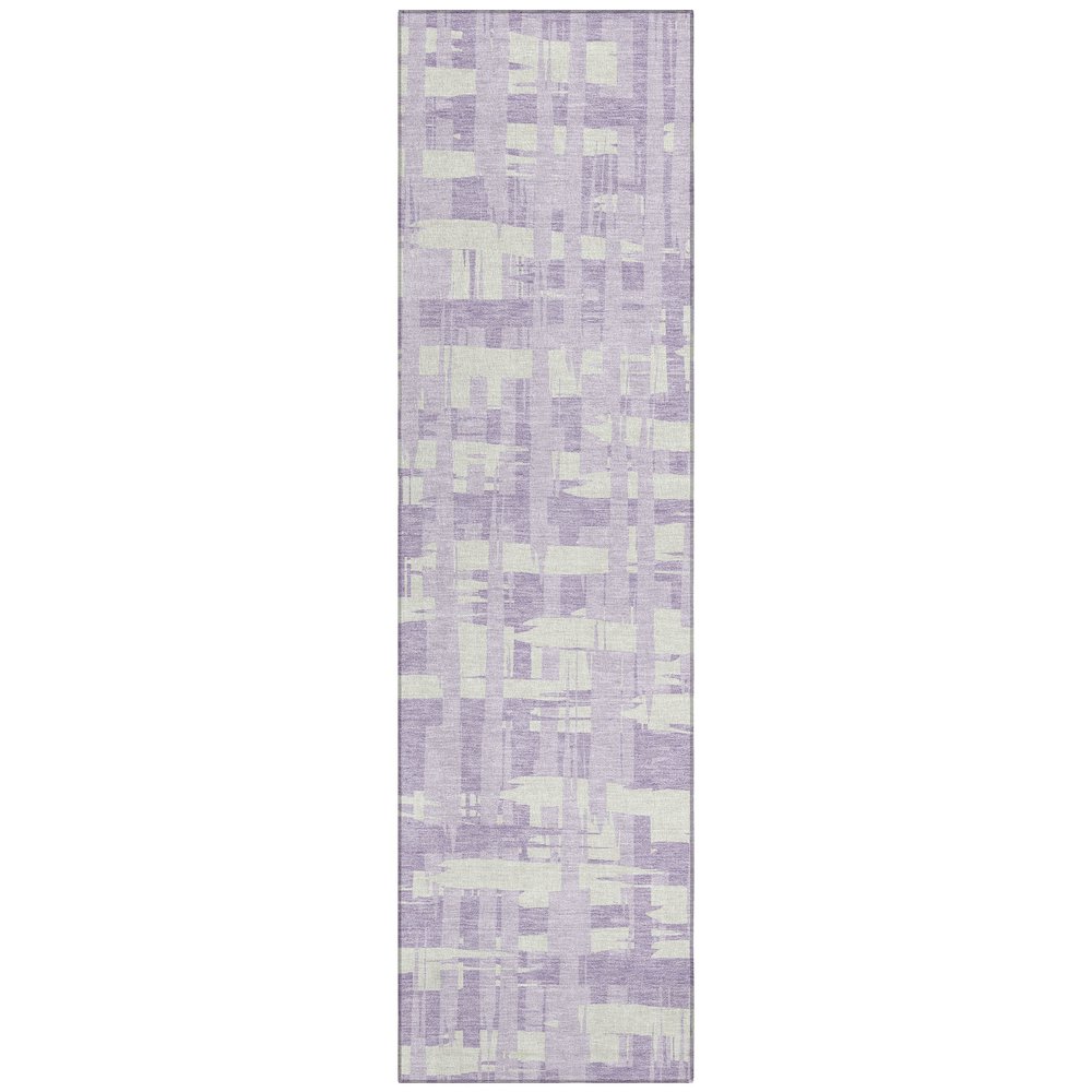 Machine Washable Indoor/Outdoor Chantille Lavender 2'3" x 7'6" Runner Rug. Picture 1
