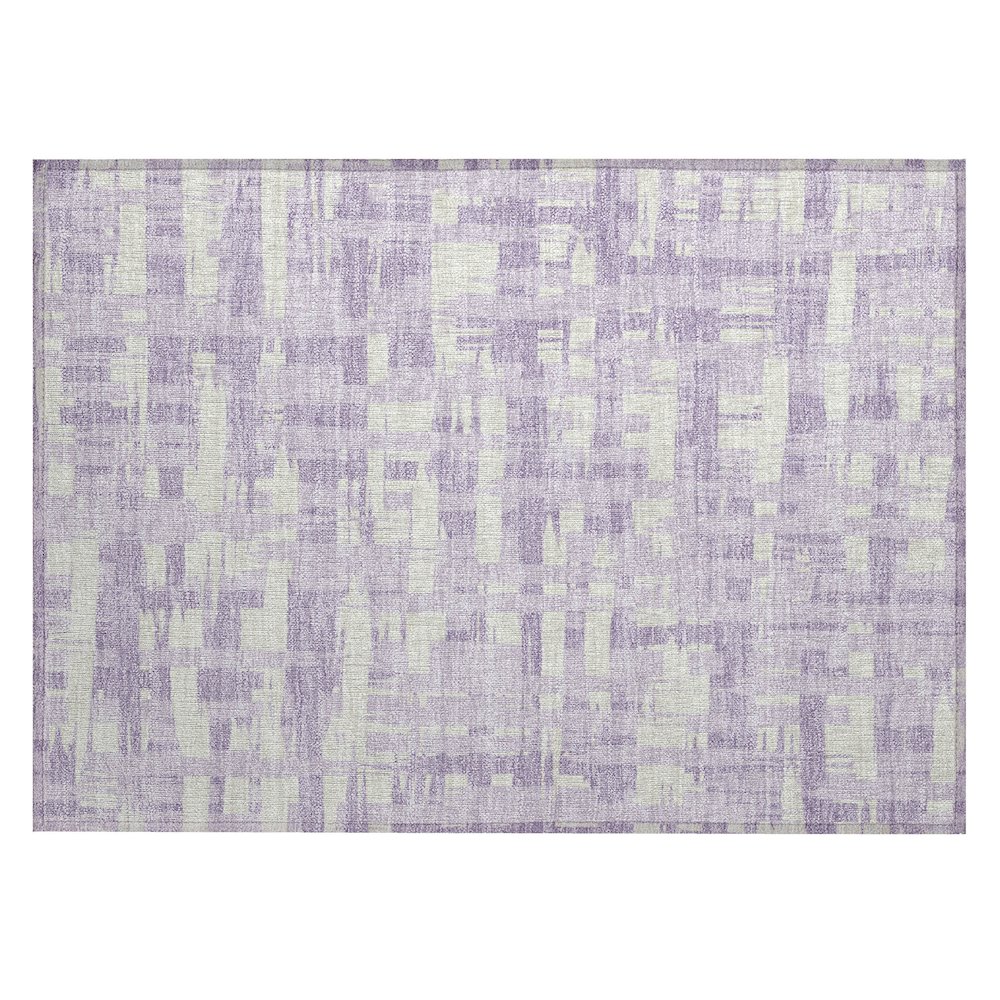 Machine Washable Indoor/Outdoor Chantille Lavender 1'8" x 2'6" Rug. Picture 1
