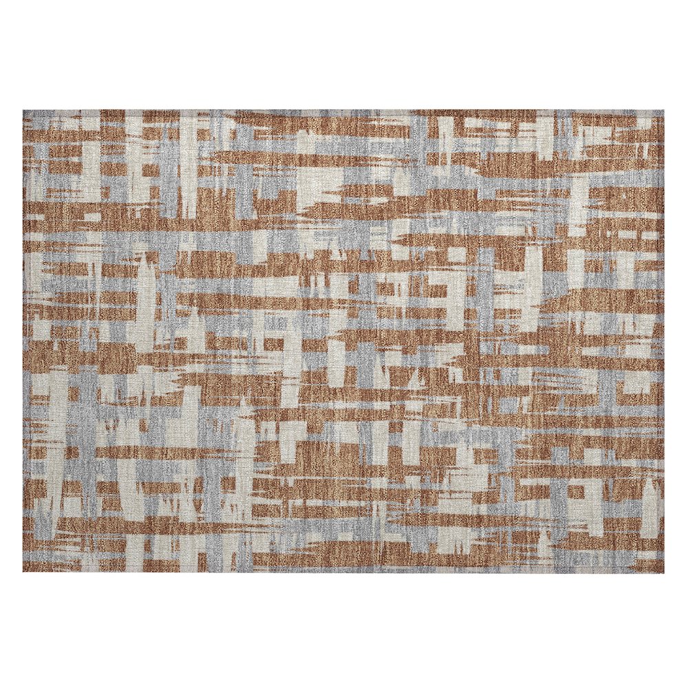 Machine Washable Indoor/Outdoor Chantille Paprika 1'8" x 2'6" Rug. Picture 1