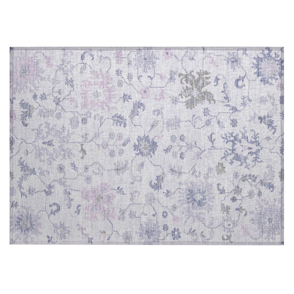 Machine Washable Indoor/Outdoor Chantille Lavender 1'8" x 2'6" Rug. Picture 1