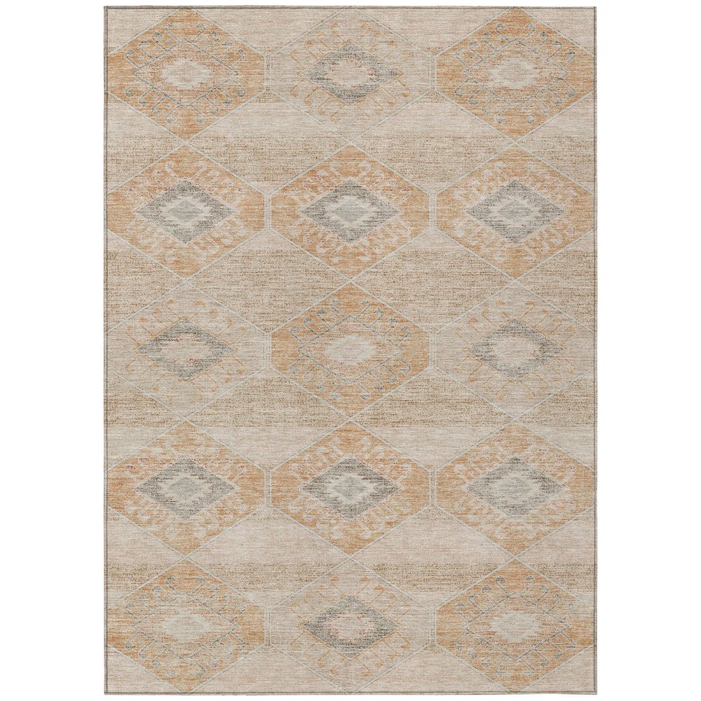 Machine Washable Indoor/Outdoor Chantille Copper 2'6" x 3'10" Rug. Picture 1