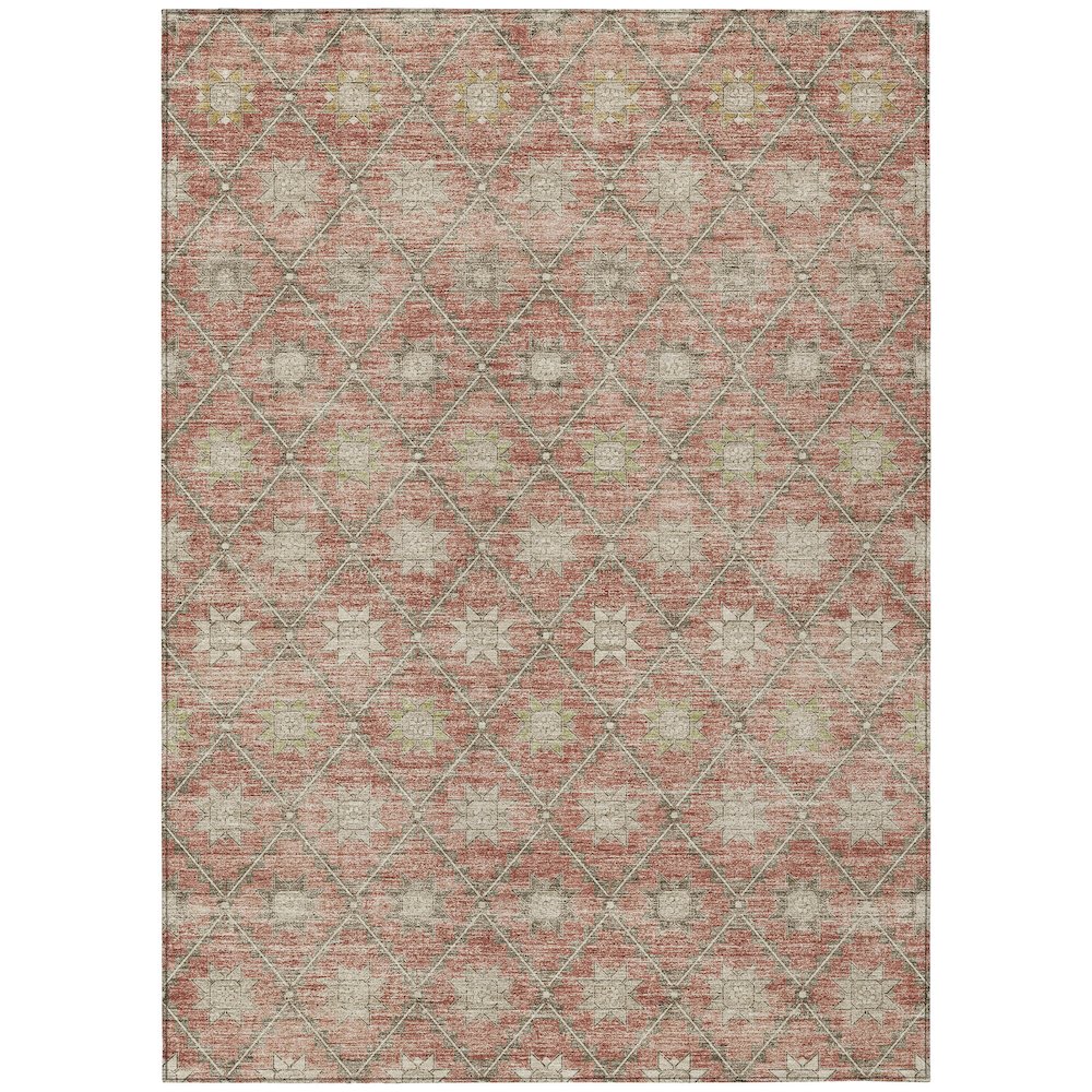 Machine Washable Indoor/Outdoor Chantille Terracotta 2'6" x 3'10" Rug. Picture 1